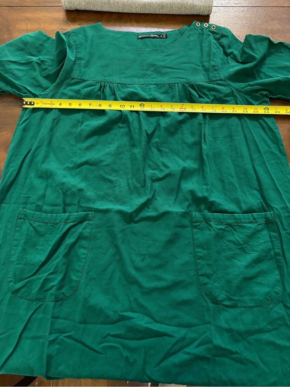 Gudrun Sjödén Benedita Woven Dobby Dress Organic Cotton Pockets 3/4 Sleeves MED - Picture 11 of 12